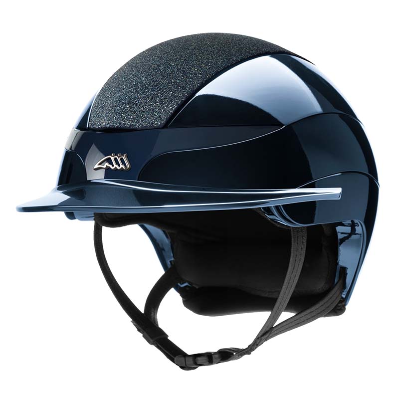 Equiline XANTO Riding Helmet Swarovski Top and Logo - Standard visor - 3241