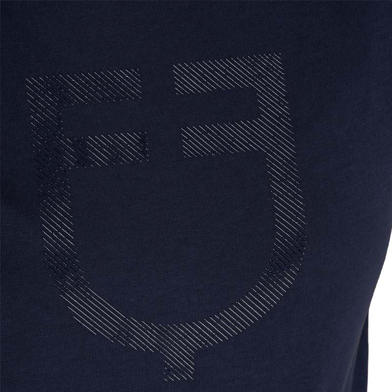 Cotton T-shirt Equestro with glossy Logo - for women - 9059