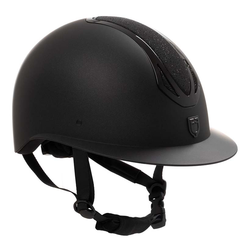 Equestro azael stone riding helmet with wide visor