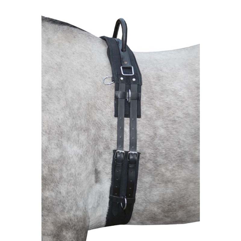 Leather HKM vaulting roller with girth - 0932