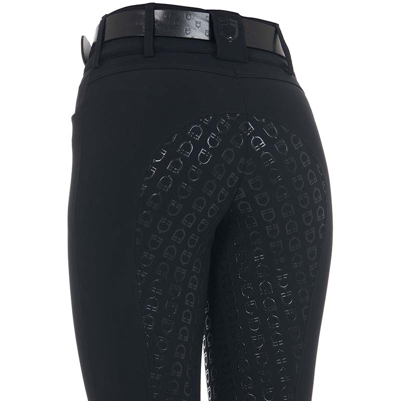 Equestro women’s breeches high-waisted full grip with buttons - 3405