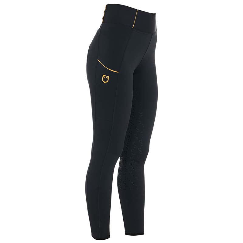 Equestro winter full-grip riding leggings with fleece lining