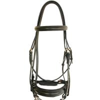 LEATHER DRESSAGE BRIDLE FOR BIT AND THREAD DASLO