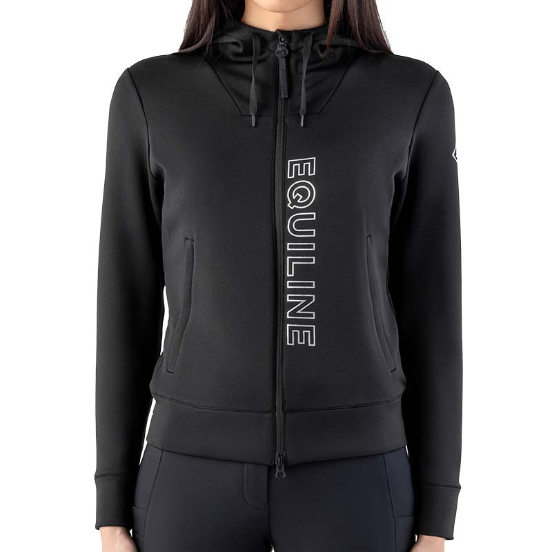 Equiline women’s winter technical hoodie with logo print