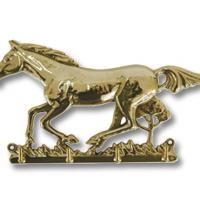 BRASS WALL KEYRING FEATURING A HORSE