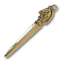 HORSE HEAD BRASS PAPER KNIFE