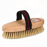 SOFT BRISTLES HORSE BRUSH WITH WOOD HANDLE