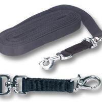 LUNGING REIN WITH SPRING SWIVEL AND CARABINERS mt. 7.50
