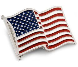WESTERN BUCKLE WITH U.S. FLAG - 4178