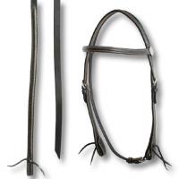 WESTERN SMOOTH LEATHER BRIDLE WITH STITCHING
