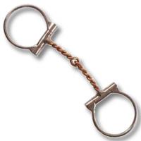 WESTERN D-RING SNAFFLE BIT STEEL AND COPPER TWISTED MOUTHPIECE