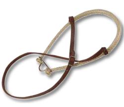 LEATHER NOSEBAND WITH RAWHIDE - 4661