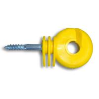 YELLOW SCREW INSULATOR FOR THREAD/WIRE/BANDS 25 pieces