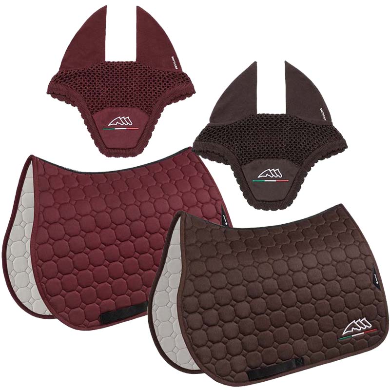 Equiline matching set saddle pad and fly veil model octagon - 3467