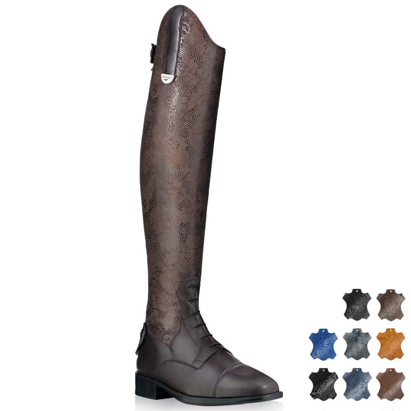 Boots Pioneer fantasy flower leather model Ebe with laces