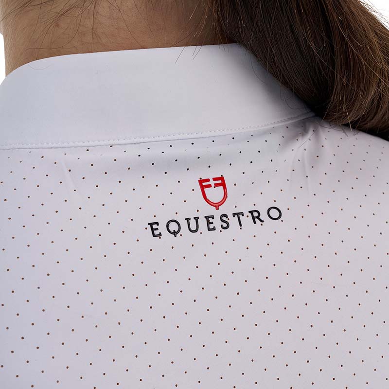 Equestro Ridertechnology women competition polo in perforated fabric - 9931