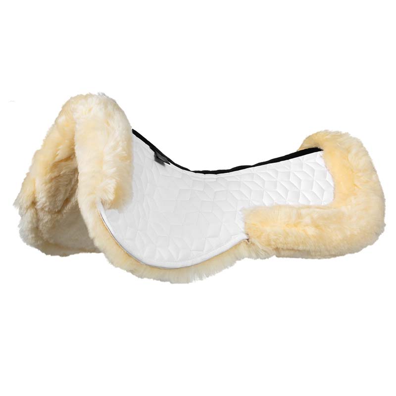 Equestro half pad in technical fabric and sheepskin 