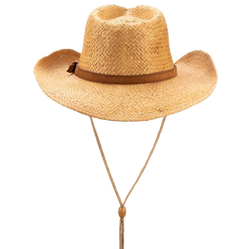 Western Paper Straw Hat BOULDER with brown hatband - 4078