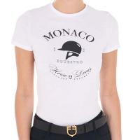EQUESTRO WOMEN’S T-SHIRT MONACO WITH RHINESTONES