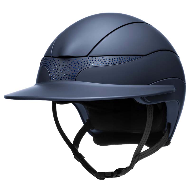 Equiline XANTO Riding Helmet with Crystal front insert - Wide visor - 3303