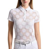 CAVALLERIA TOSCANA WOMEN CROCHET TRAINING POLO w/POLKA DOTS