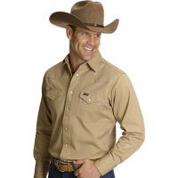 MEN'S WRANGLER WESTERN WORK SHIRT IN HEAVY COTTON from USA.