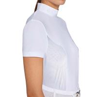 CAVALLERIA TOSCANA COMPETITION POLO SHIRT PERFORATED FABRIC WITH MANDARIN COLLAR for WOMEN - 9551