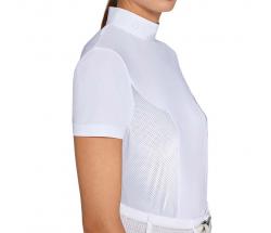 CAVALLERIA TOSCANA COMPETITION POLO SHIRT PERFORATED FABRIC WITH MANDARIN COLLAR for WOMEN - 9551
