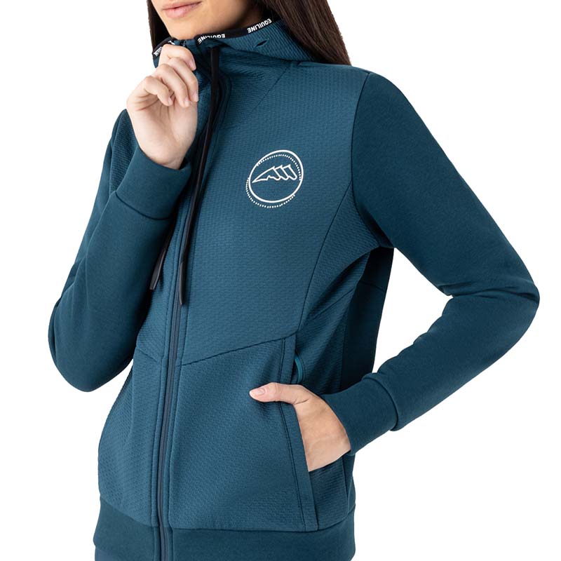 Equiline Women's Hoodie Sweatshirt mod. Eolis - for training and stable - 9232