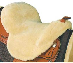 WESTERN SADDLE SEAT SAVER MATTES IN PURE WOOL WITH CUTOUT FOR POMMEL - 4457