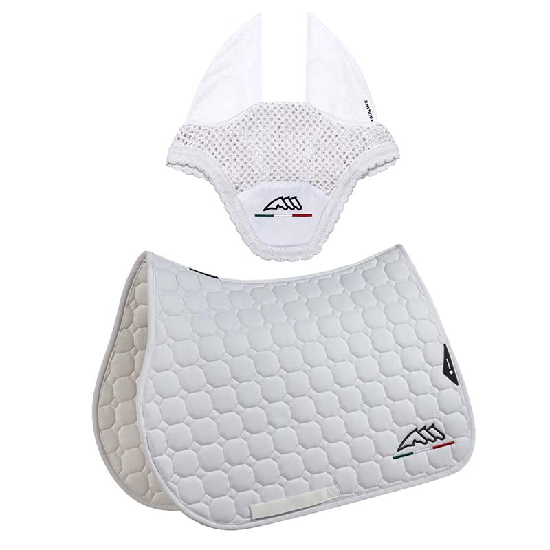 Equiline matching set saddle pad and fly veil model octagon - 3467