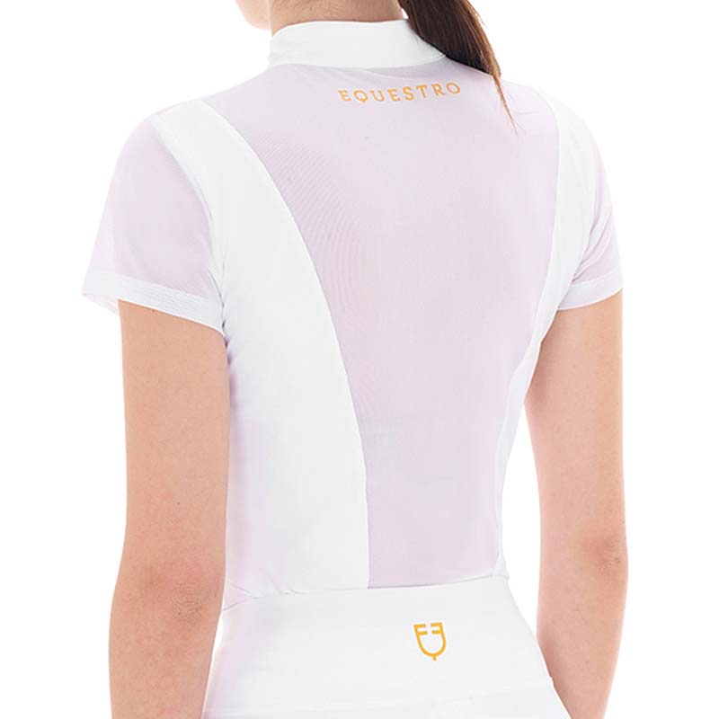 Equestro training polo shirt short sleeve in mesh - 3508