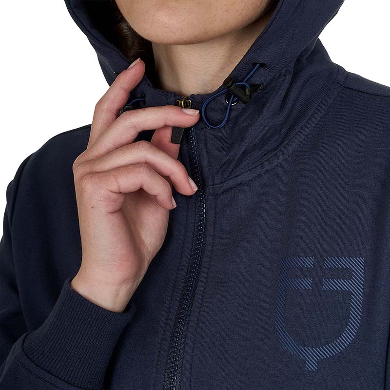 Equestro Cotton Hoodie for Women with ajustable hood - 9743