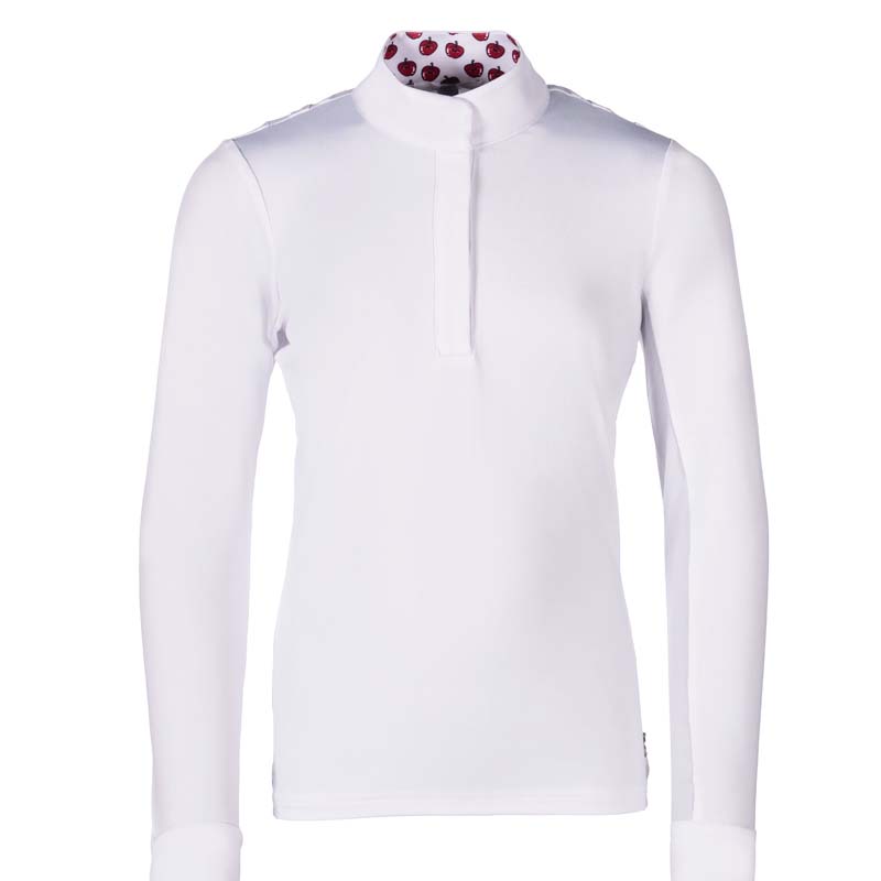 Hkm long sleeve competition polo shirt for girls hunter