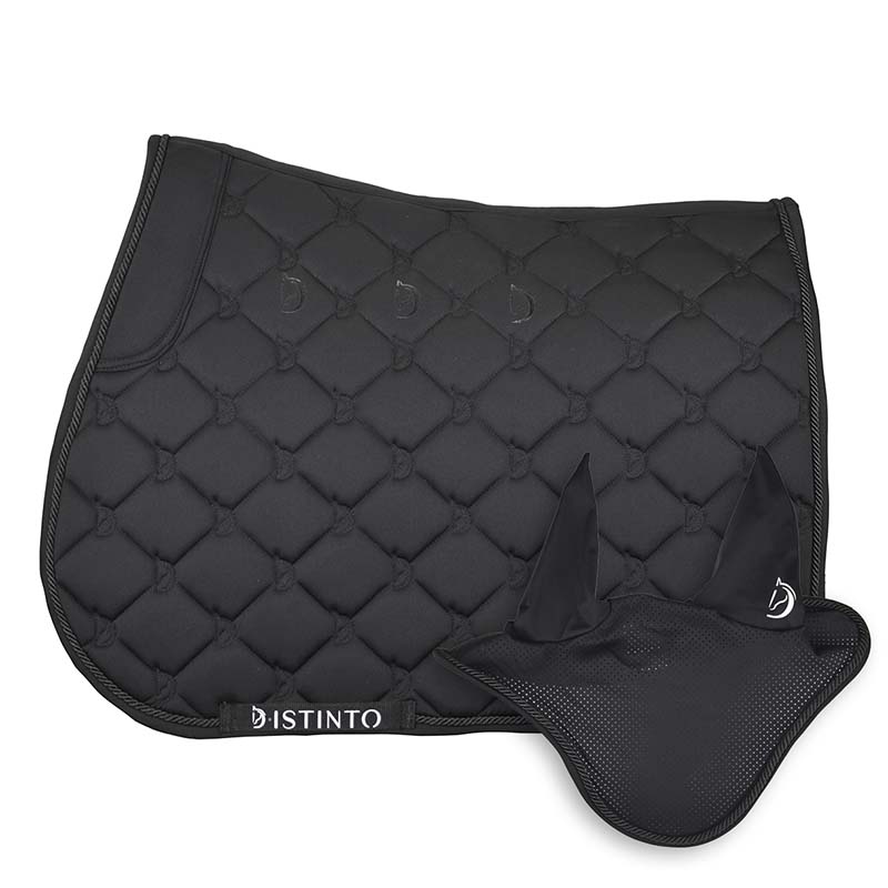 D-istinto orchidea english saddle pad set with ear bonnet - 3409