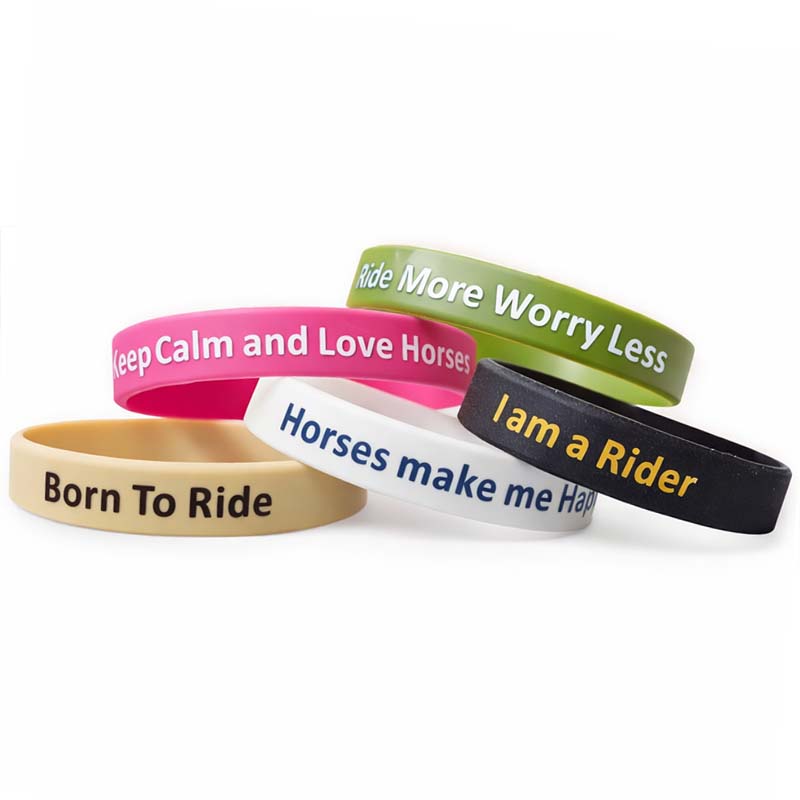 Colorful bracelet with emotional equestrian phrase 