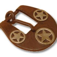 BURNISHED BUCKLE FOR HEADSTALL DECORATION STAR