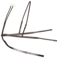 BREASTPLATE AND MARTINGALE ADJUSTABLE LEATHER WITH BRASS BUCKLE
