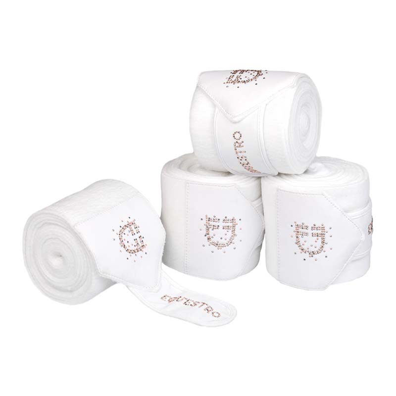 Equestro Fleece Bandages with Rhinestones - set of 4 - 1964