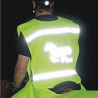 YELLOW VEST WITH REFRACTING INSERTS
