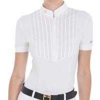 EQUESTRO RIDING POLO WITH PLEATED COTTON FOR WOMEN