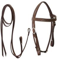 WESTERN LEATHER BRIDLE BASKET PATTERN