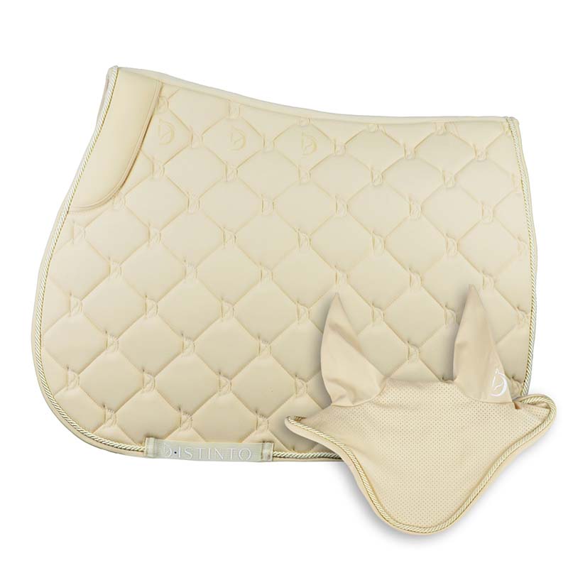 D-istinto orchidea english saddle pad set with ear bonnet
