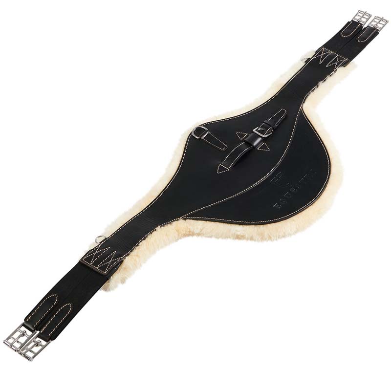 English equestro belly protector with removable sheepskin