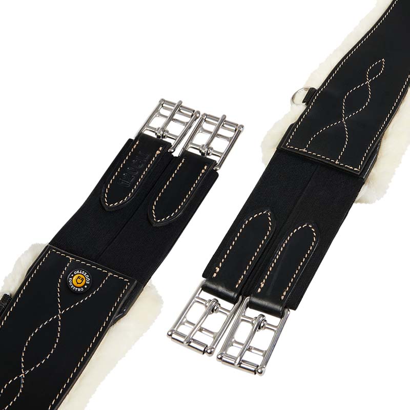 English anatomic saddlegirth with removable sheepskin - 2866