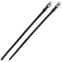SPUR STRAPS IN LEATHER WITH DECORATIVE CROWN