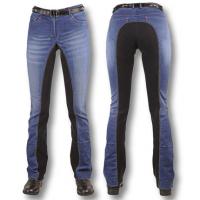 RIDING STRETCH DENIM LADIES JEANS REINFORCED WITH SUEDE