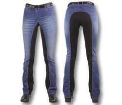 RIDING STRETCH DENIM LADIES JEANS REINFORCED WITH SUEDE - 4243