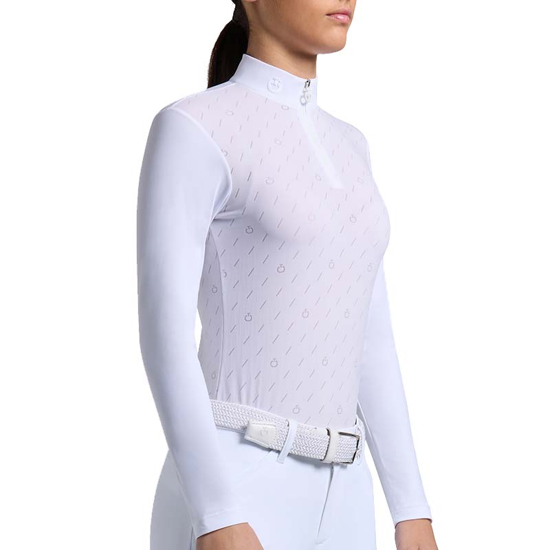 Cavalleria Toscana Junior Competition Shirt All-over logo, Long sleeve - 9635
