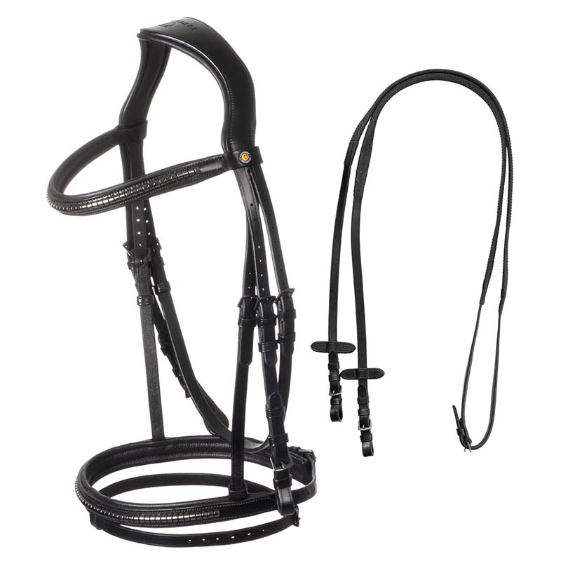 Equestro English Bridle with Clinchers in leather w/reins
